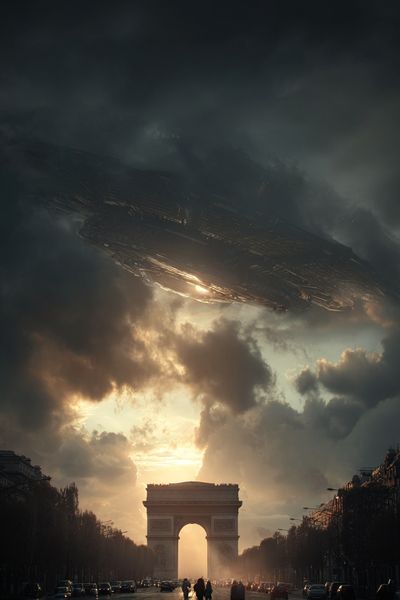 Arc de Triomphe Sci-Fi Poster. poster