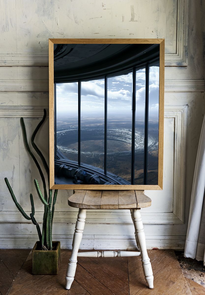 Orbital Window Over Planet Poster. — room view 1