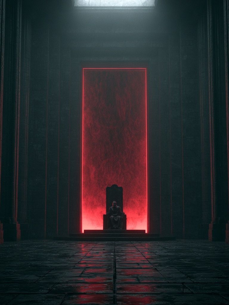 Red Throne Hallway Poster. poster detail