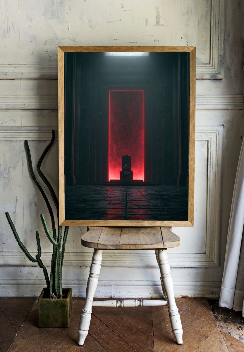 Red Throne Hallway Poster. — room view 1