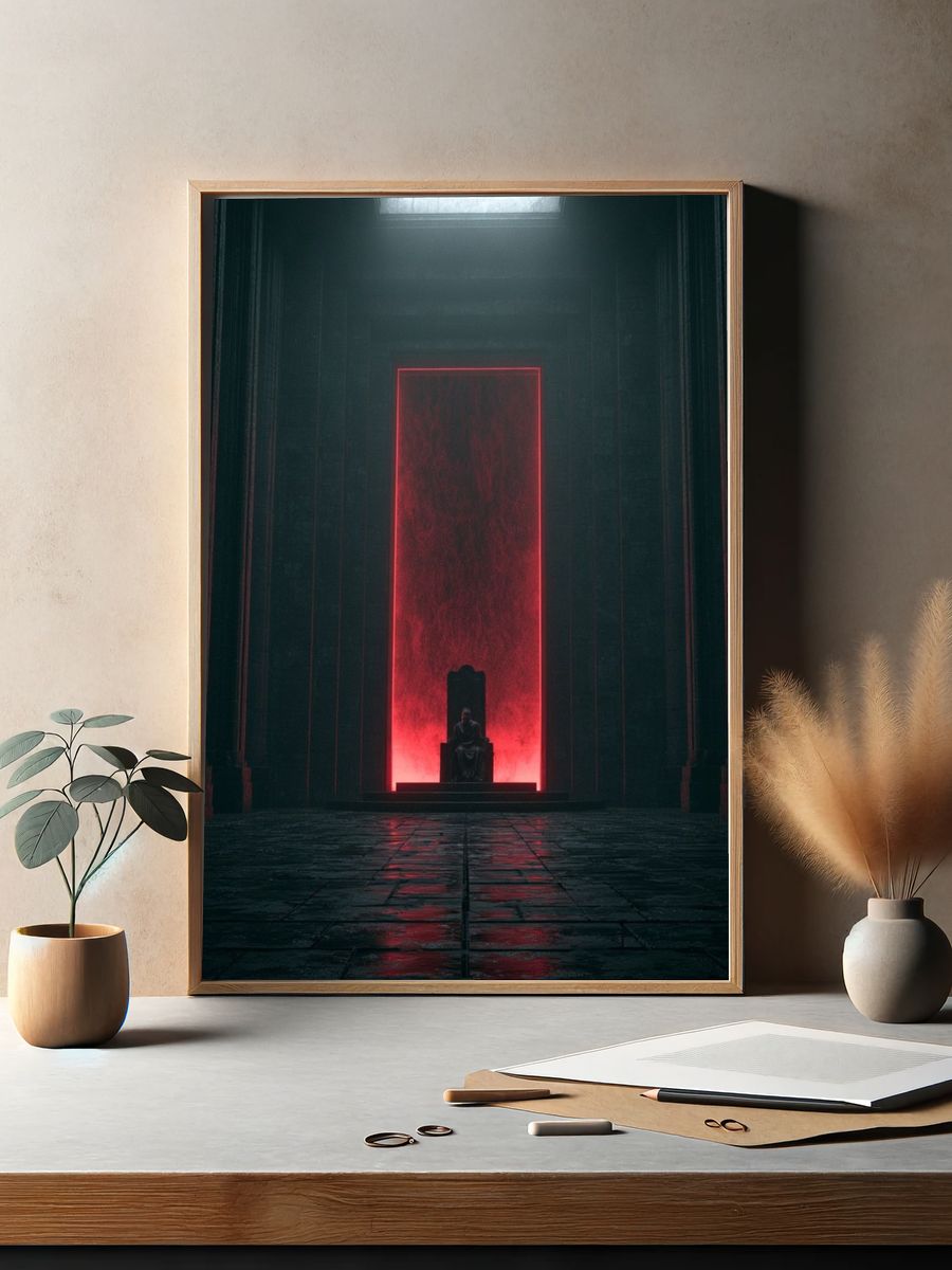 Red Throne Hallway Poster. — room view 2