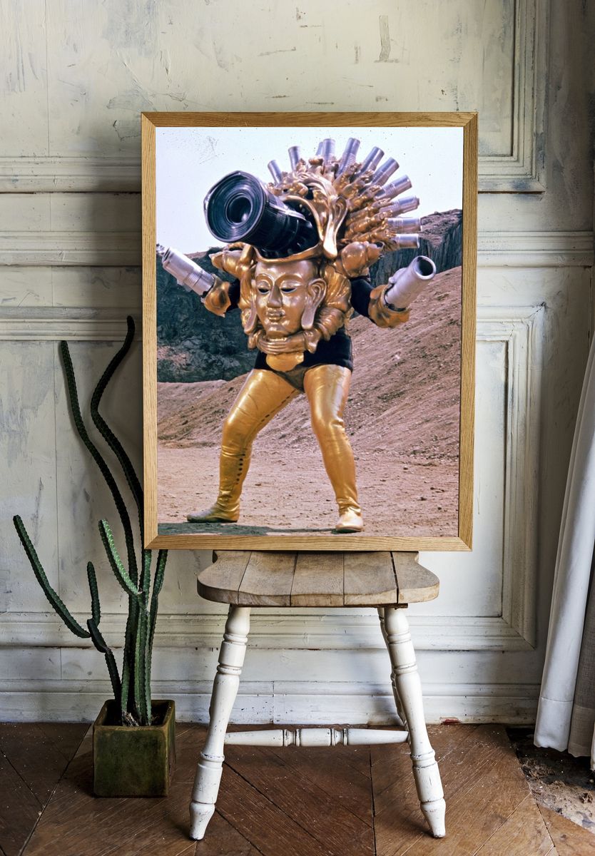 Golden Sci-Fi Monster Poster. — room view 1