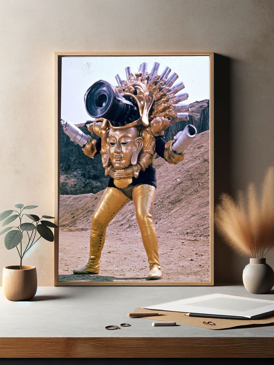 Golden Sci-Fi Monster Poster. — room view 2