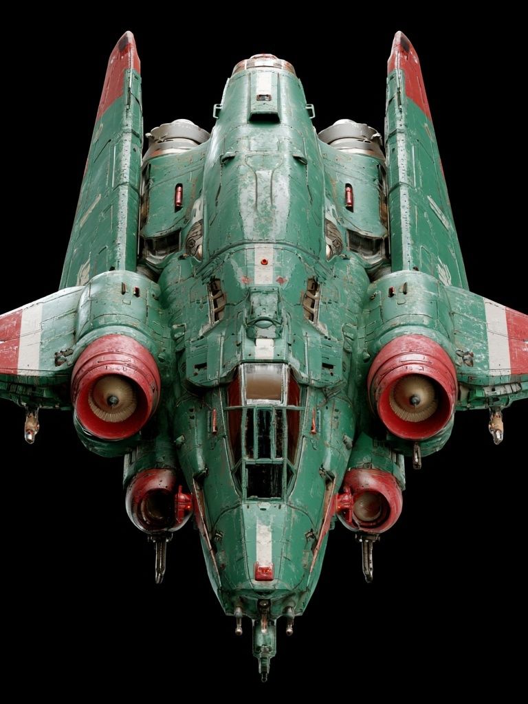 Retro Sci-Fi Fighter Poster. poster detail