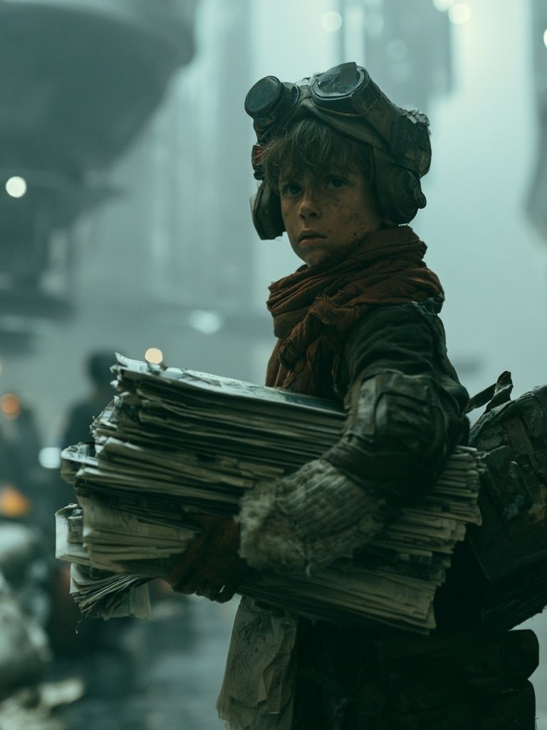 Post-Apocalyptic Child Courier Print. poster detail