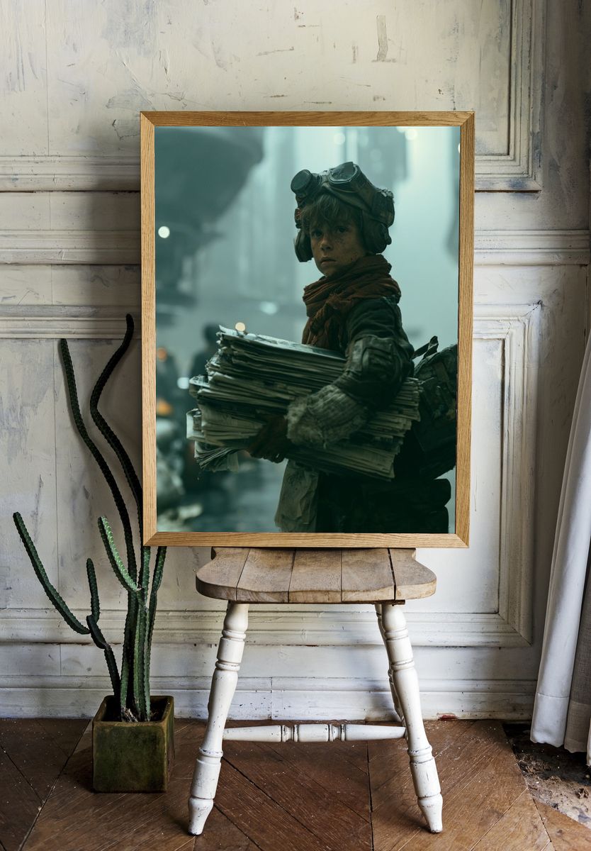 Post-Apocalyptic Child Courier Print. — room view 1