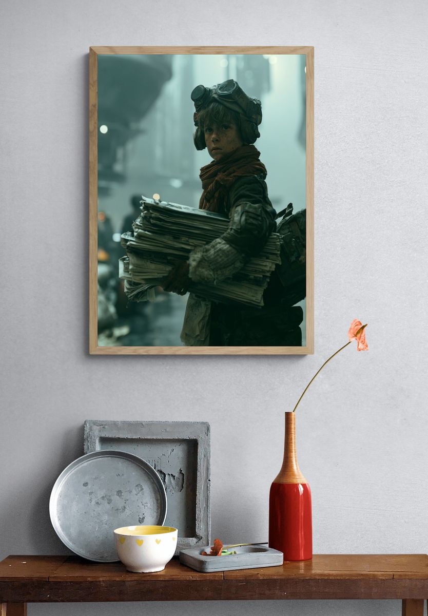 Post-Apocalyptic Child Courier Print. — room view 3