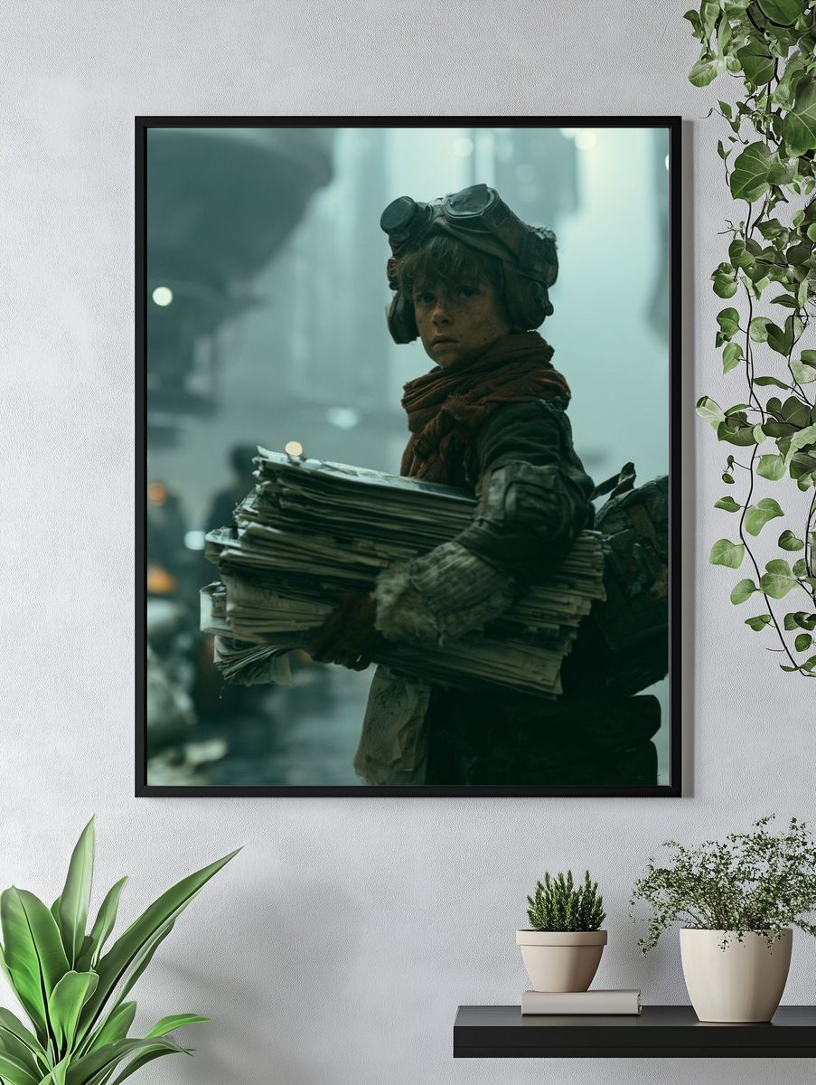 Post-Apocalyptic Child Courier Print. — room view 4