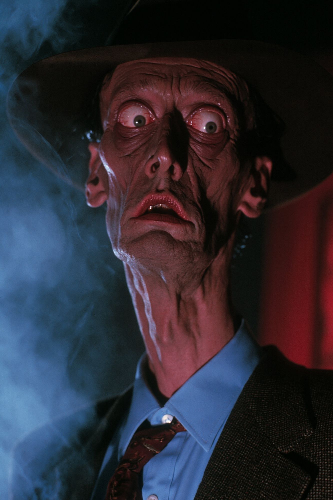 Creepy Man in Hat Horror Poster. poster detail