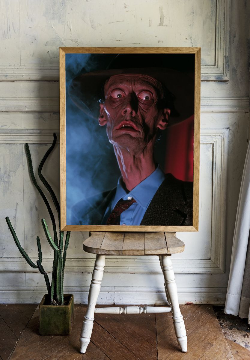 Creepy Man in Hat Horror Poster. — room view 1