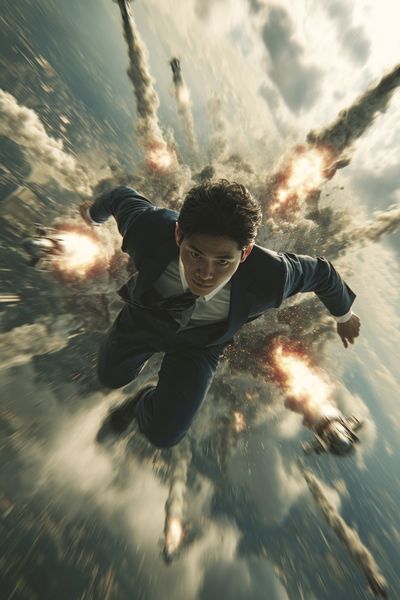Action Hero in the Sky Poster.