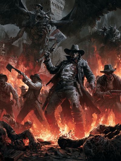 Cowboys vs Demons Horror Print. poster