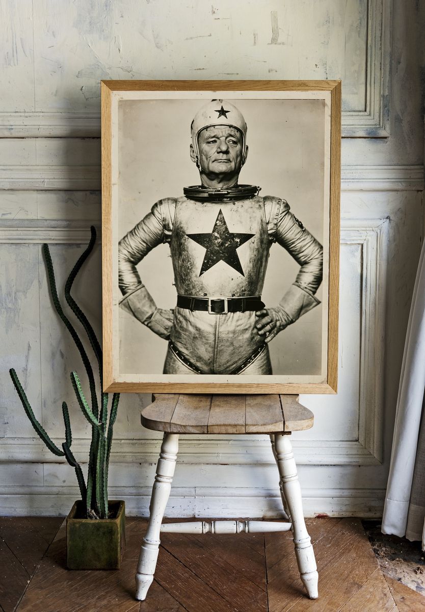 Retro Space Hero Portrait Print. — room view 1