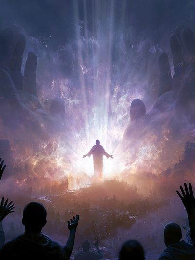 Celestial Awakening Sci-Fi Poster. poster
