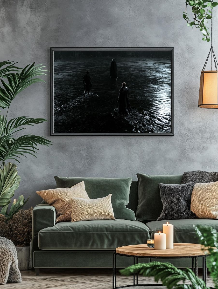 Dark Cloaked Figures — Sci-Fi Print. — room view 4