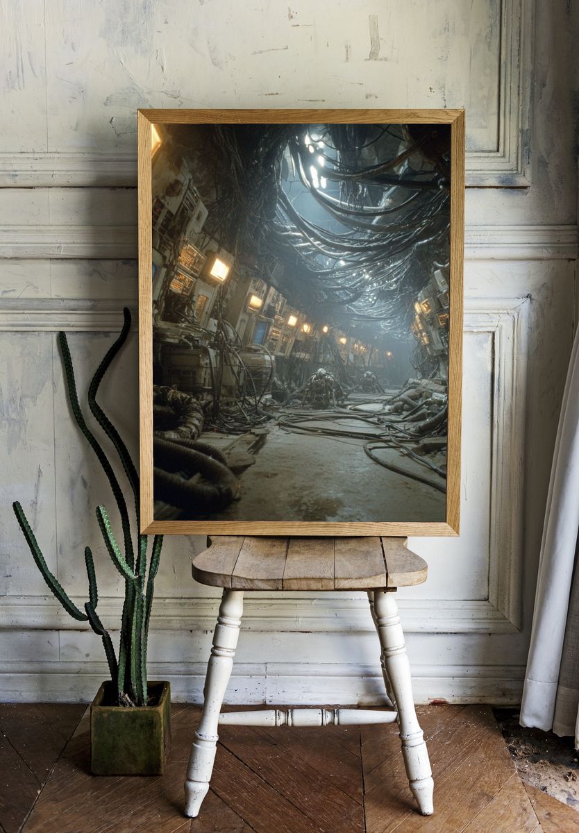 Industrial Sci-Fi Corridor Poster. — room view 1