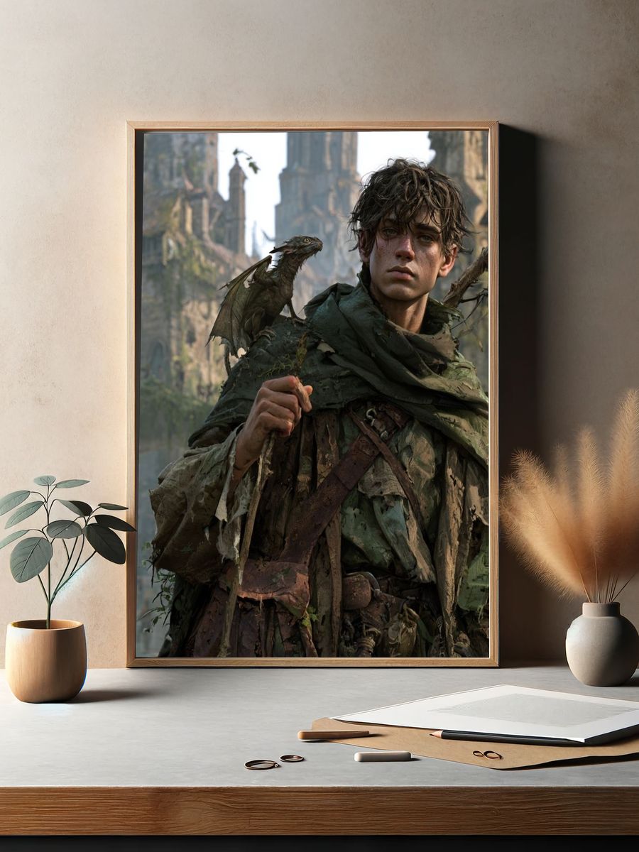 Dragon Rider Fantasy Print. — room view 2