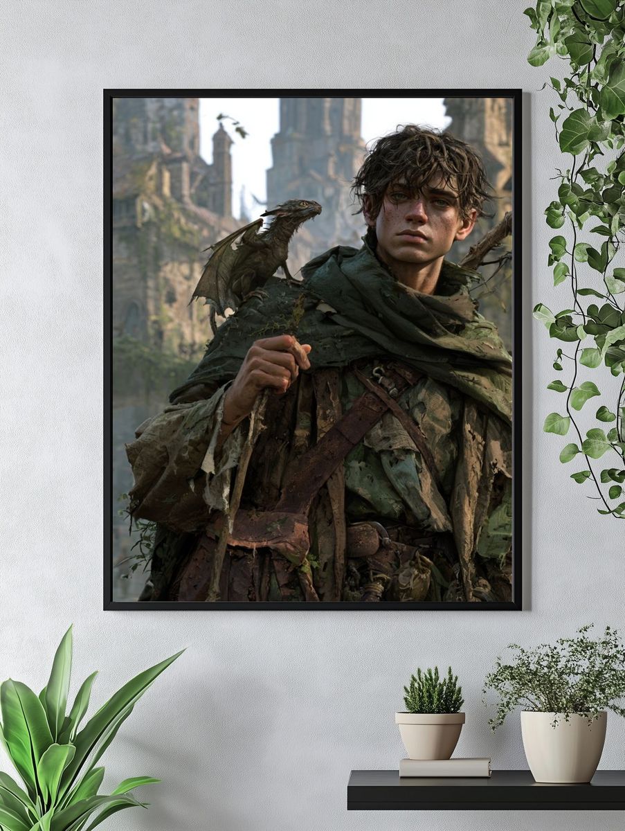 Dragon Rider Fantasy Print. — room view 4