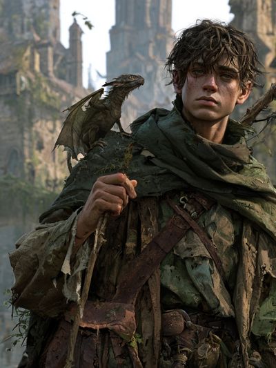 Dragon Rider Fantasy Print. poster