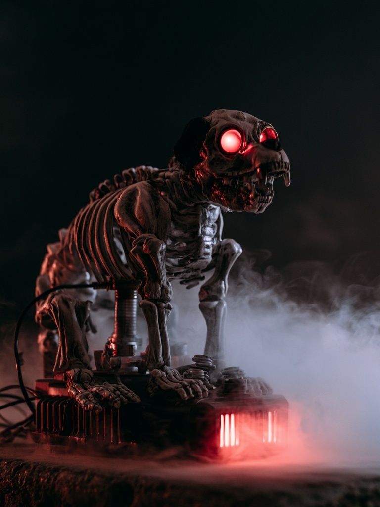 Glowing Skeleton Horror Print. poster detail