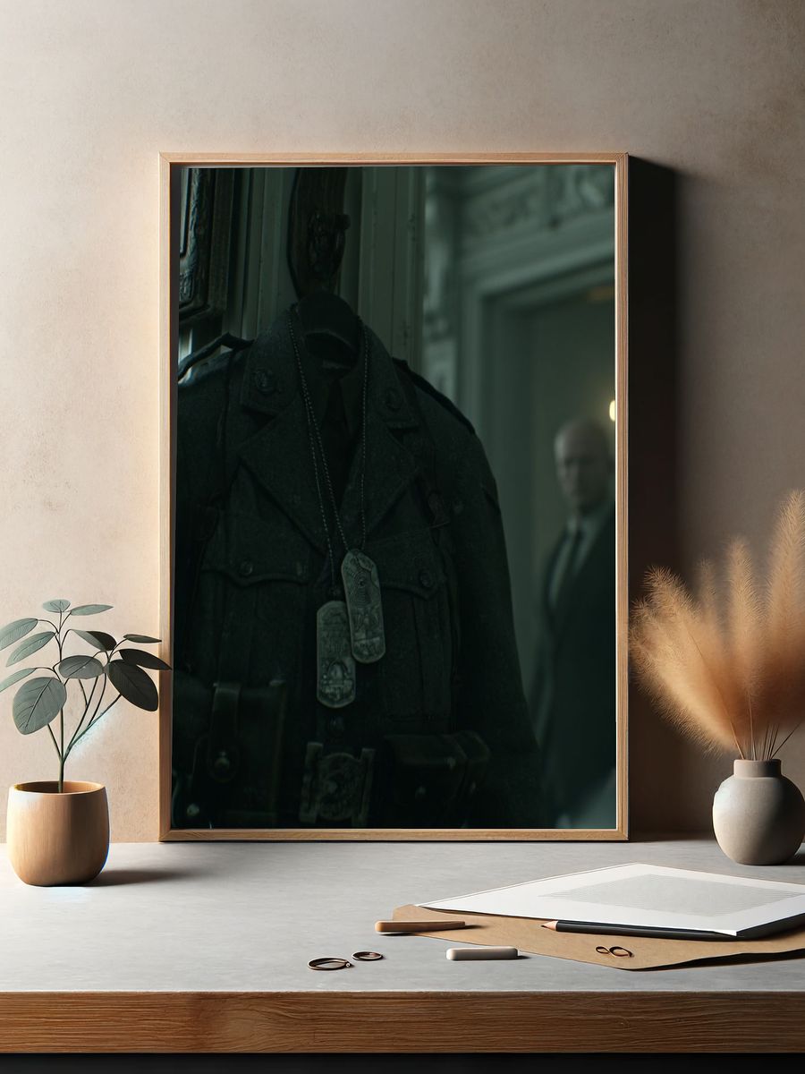 Dark Military Coat Horror Poster. — room view 2