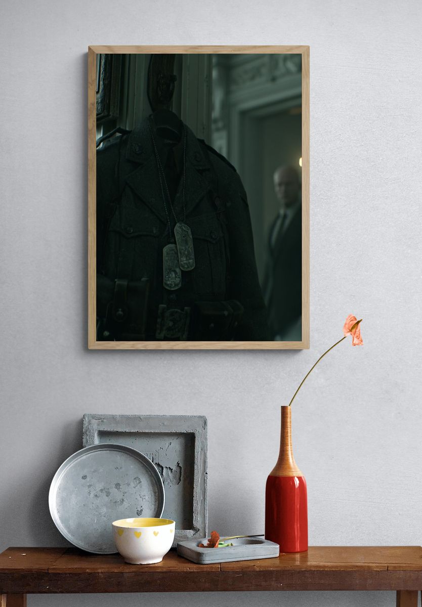 Dark Military Coat Horror Poster. — room view 3