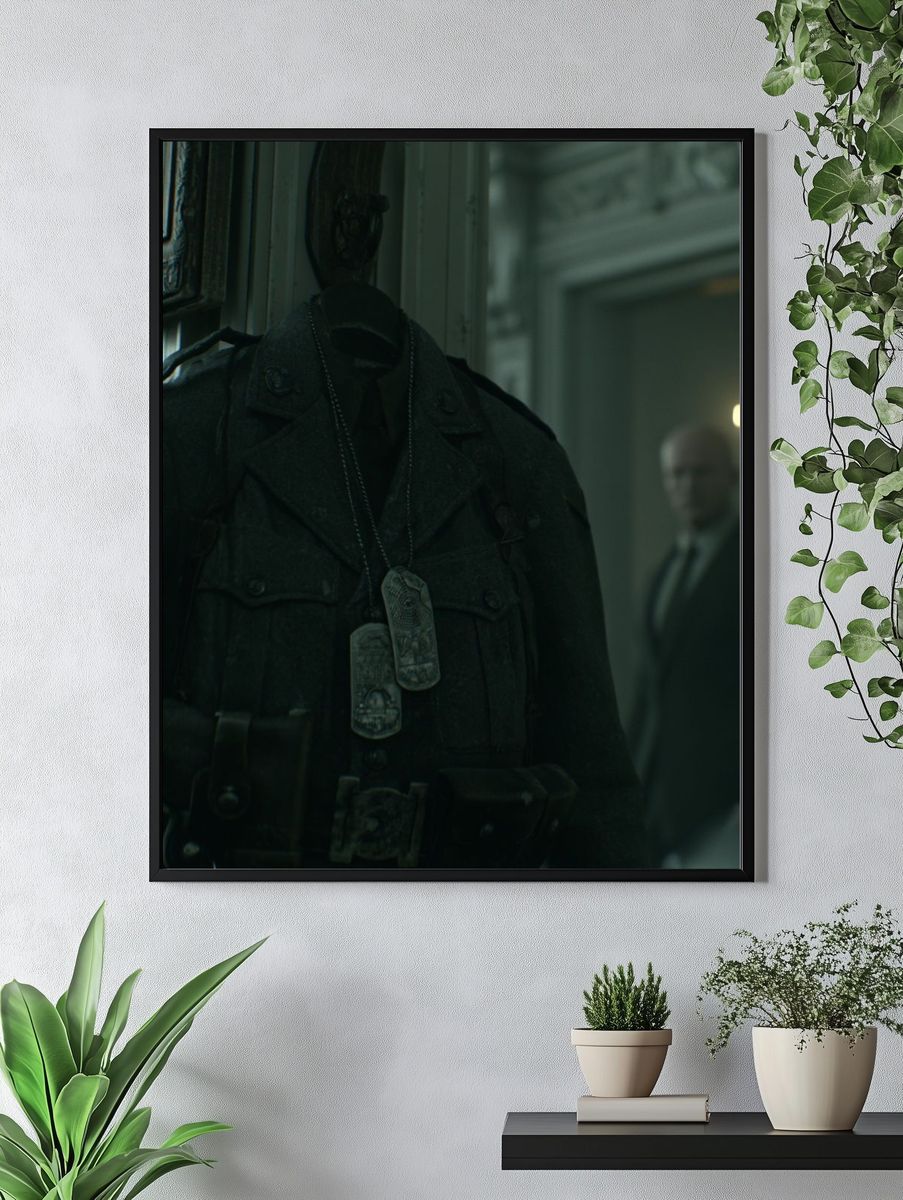 Dark Military Coat Horror Poster. — room view 4