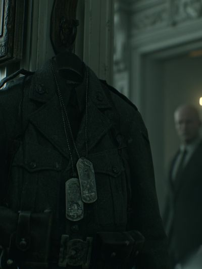Dark Military Coat Horror Poster. poster