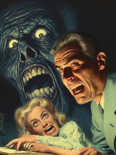 Classic Monster Horror Poster.