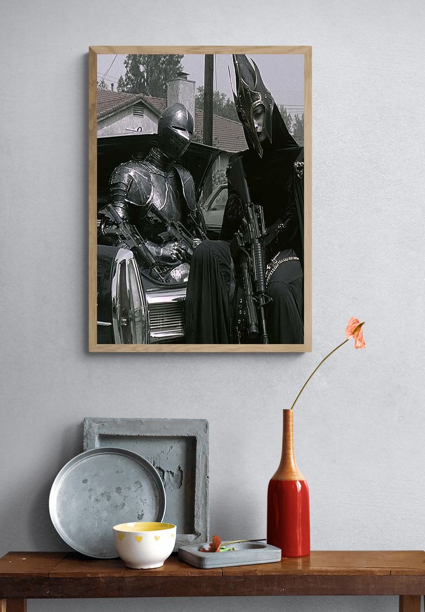 Dark Knight and Queen Sci-Fi Poster. — room view 3