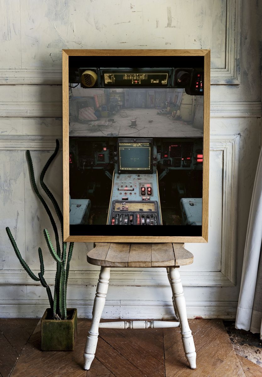 Retro Sci-Fi Cockpit Poster. — room view 1