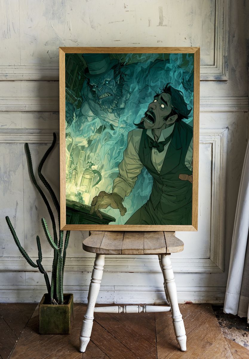 Haunted Laboratory Horror Print. — room view 1