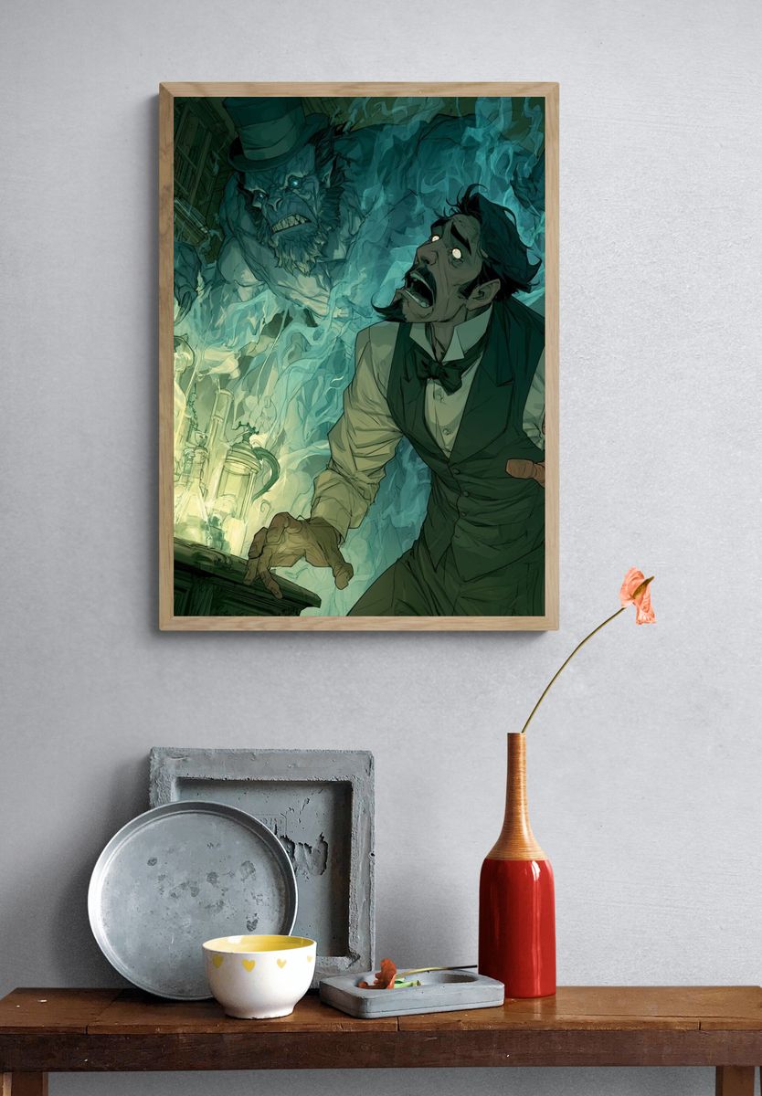Haunted Laboratory Horror Print. — room view 3