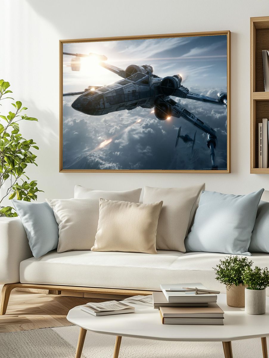 X-Wing Starfighter Sci-Fi Poster. — room view 2