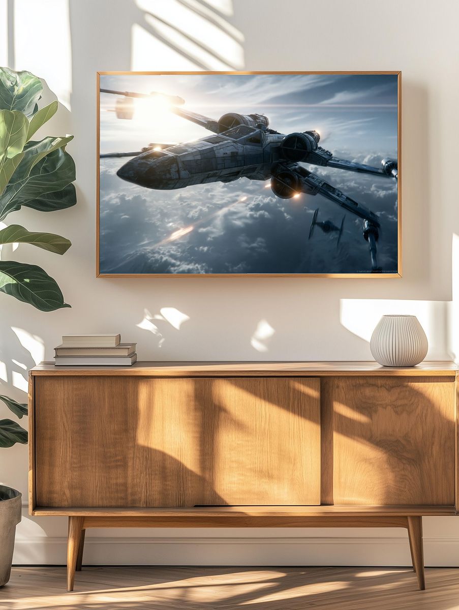 X-Wing Starfighter Sci-Fi Poster. — room view 3