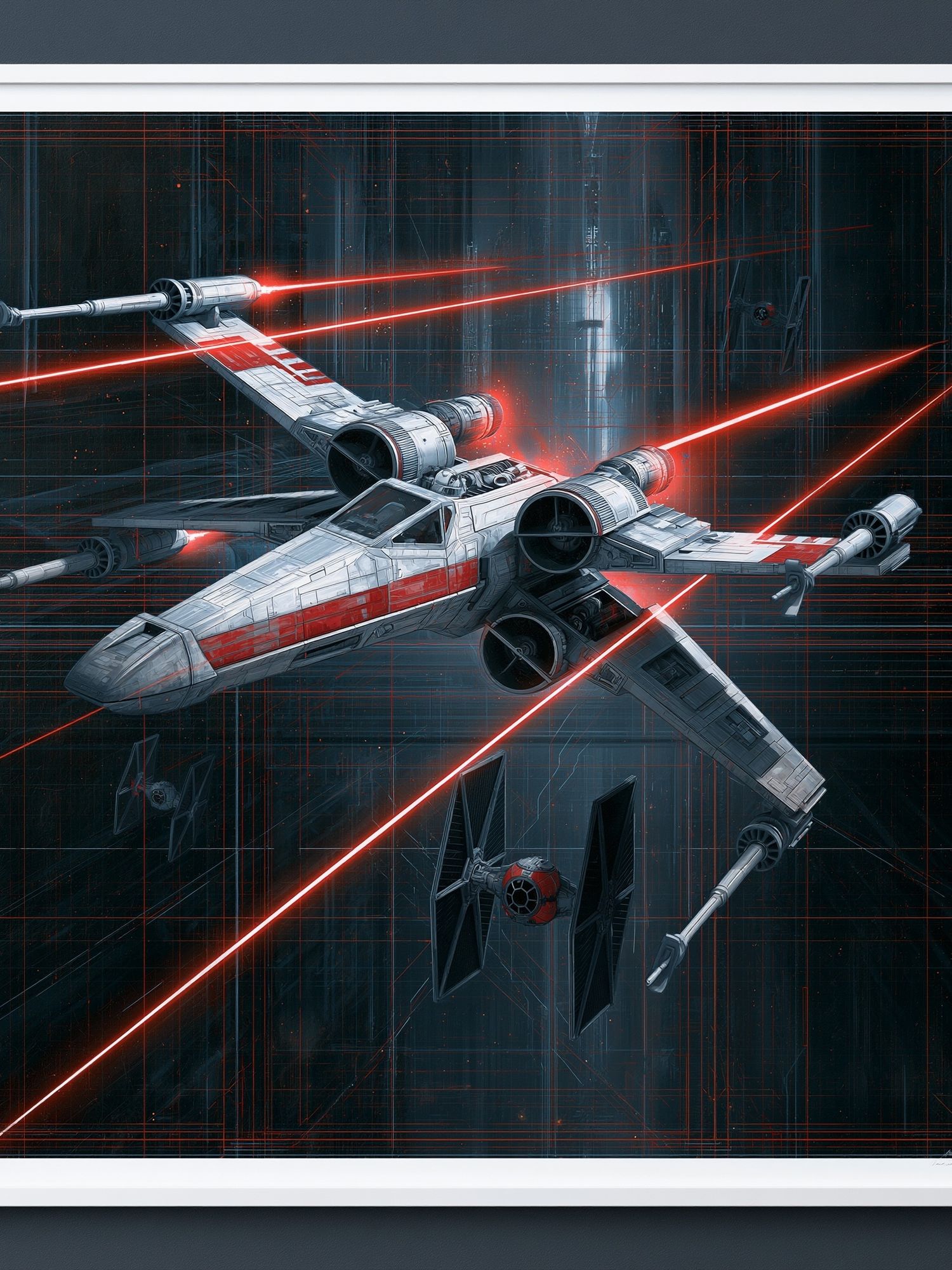 X-Wing Starfighter Sci-Fi Print. poster detail