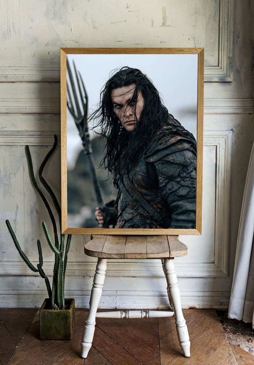 Dark Fantasy Warrior Portrait Print. — room view 1