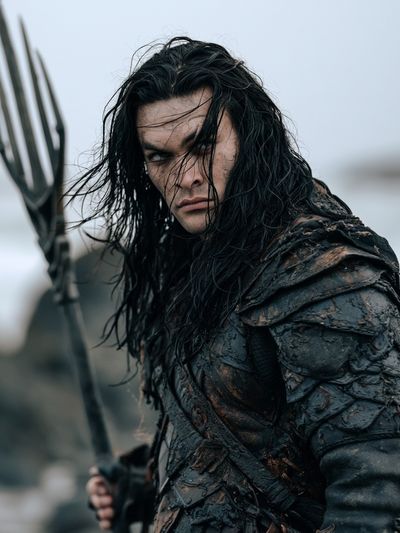 Dark Fantasy Warrior Portrait Print.