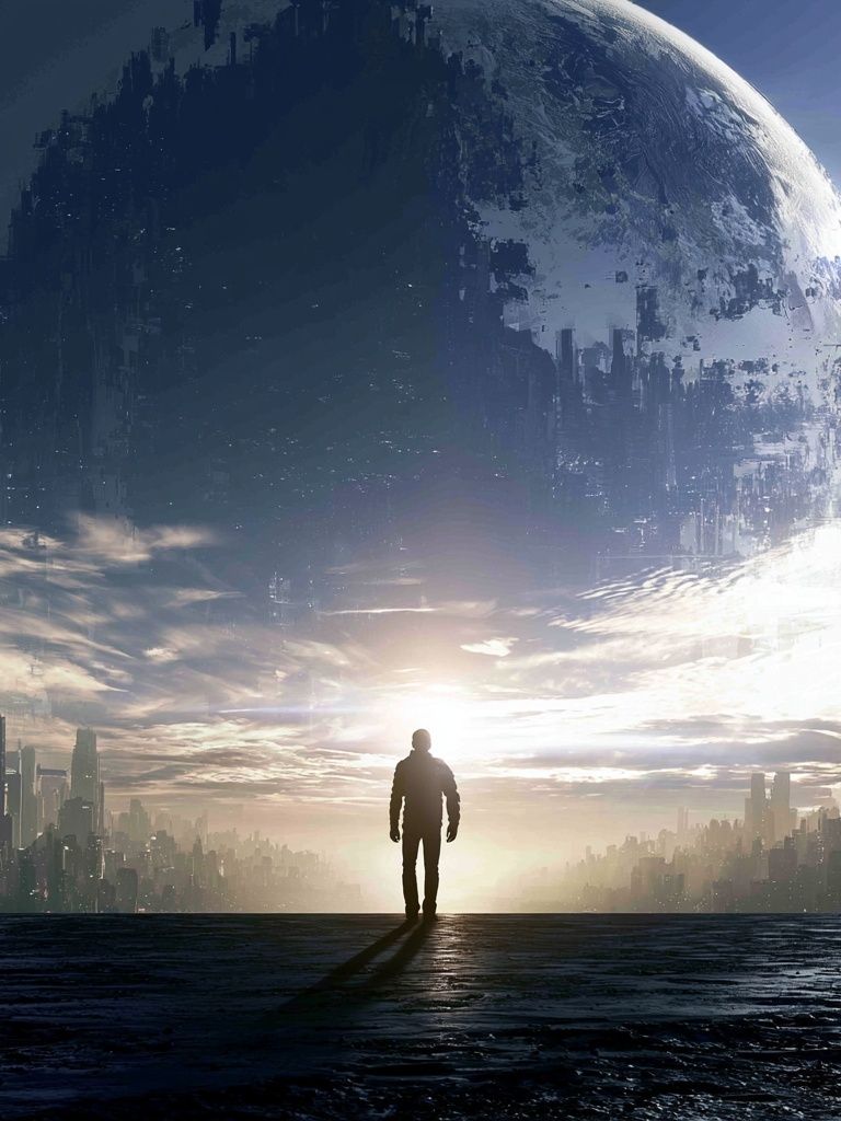 Sci-Fi Horizon Moon Poster. poster detail