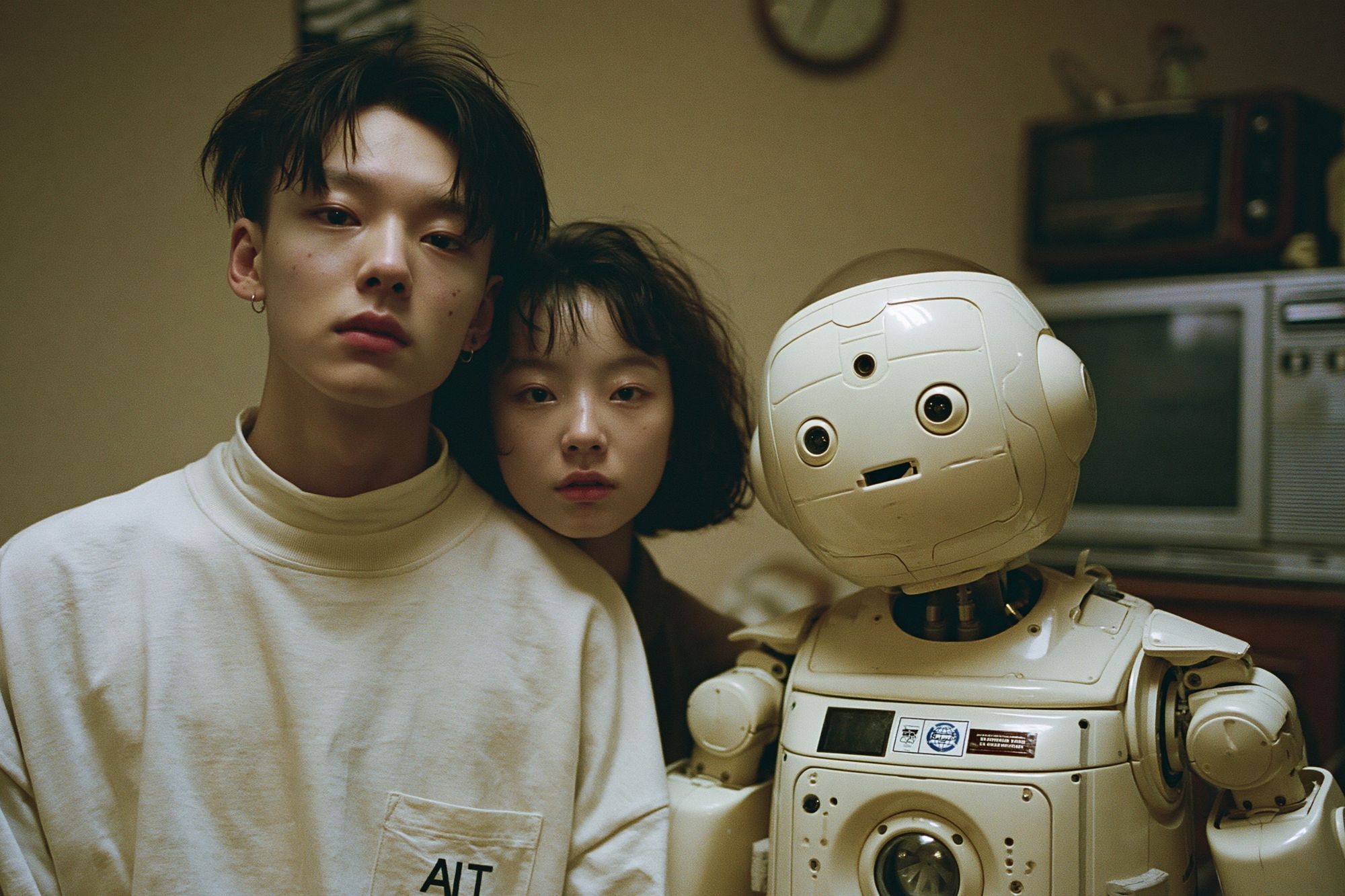 Human and Robot Portrait Poster. poster detail