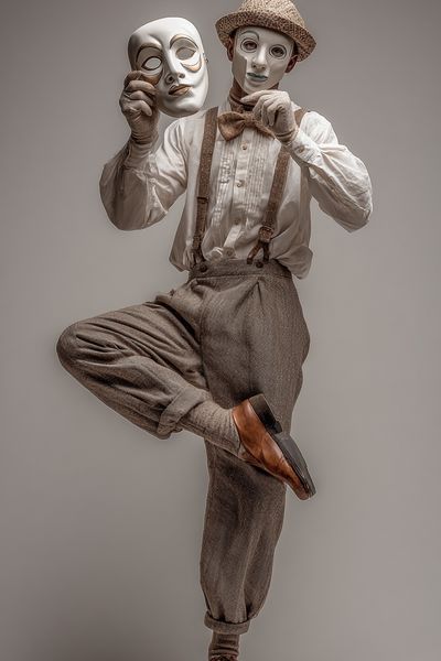 Masked Dancer Portrait Print.