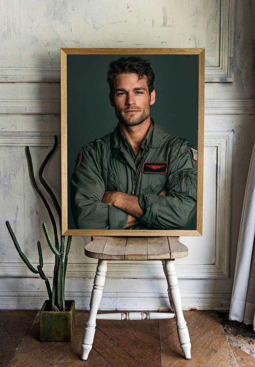 Military Portrait Photography Poster. room preview