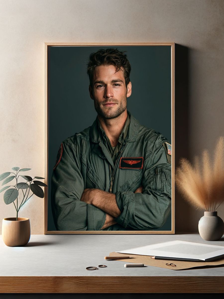 Military Portrait Photography Poster. — room view 2