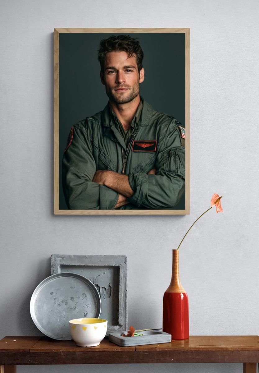 Military Portrait Photography Poster. — room view 3