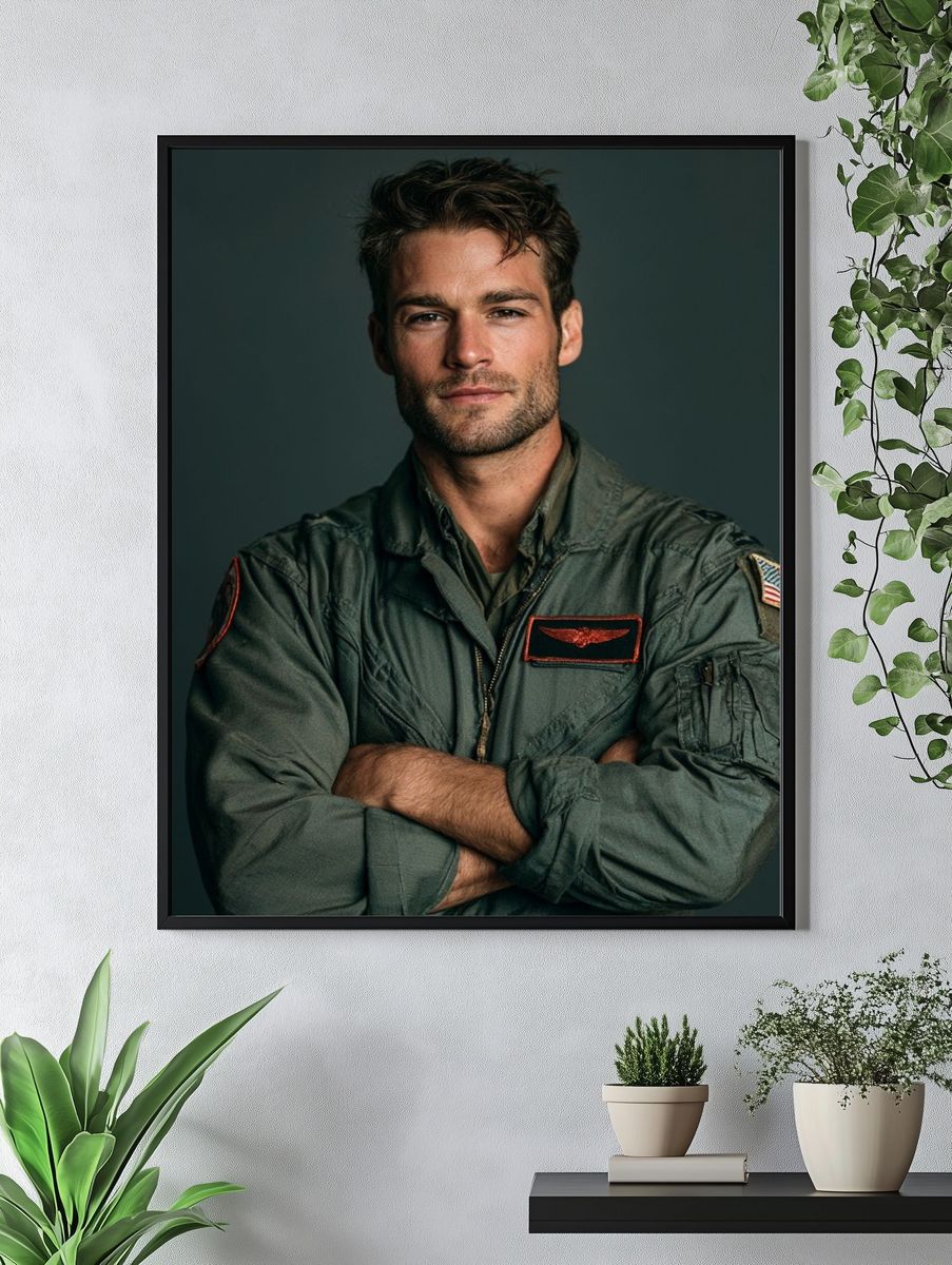 Military Portrait Photography Poster. — room view 4