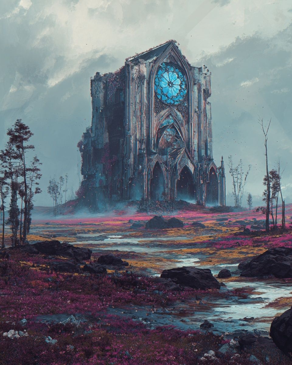 Mystical Ruins — Fine Art Print. poster — fine-art art