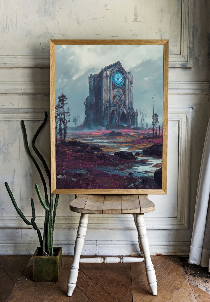 Mystical Ruins — Fine Art Print. — room view 1