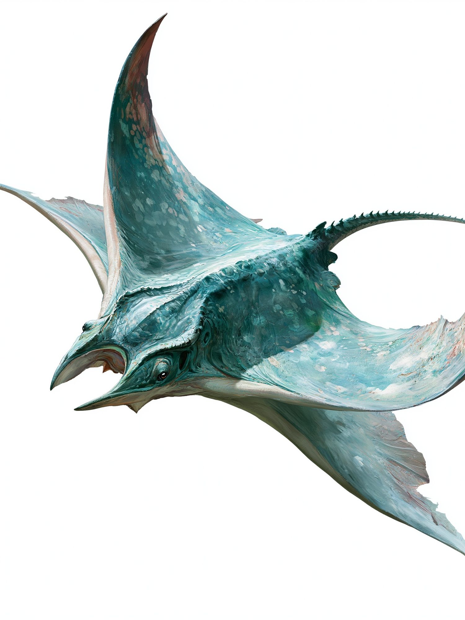 Manta Ray Digital Art Poster. poster detail