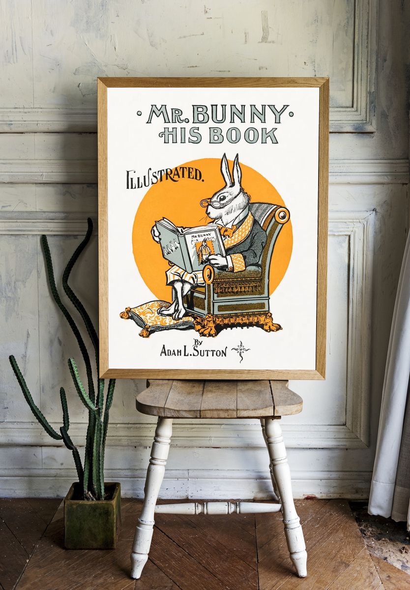 Mr. Bunny — Vintage Print. — room view 1