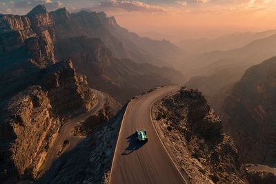 Mountain Road at Sunset Poster. poster print